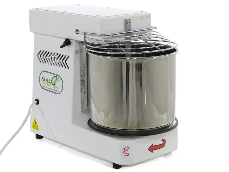 Pétrin à spirale Famag IM 8-S monophasé avec tête basculante - 8 KG