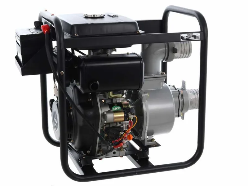 Pompe thermique diesel Blackstone BD 10000ES raccords 100 mm - 4 pouces - démarrage électrique - réservoir de 14 litres - Euro 5