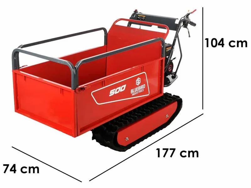 Blue Bird Carrier 500 - Brouette à chenilles extensible - Charge 500Kg