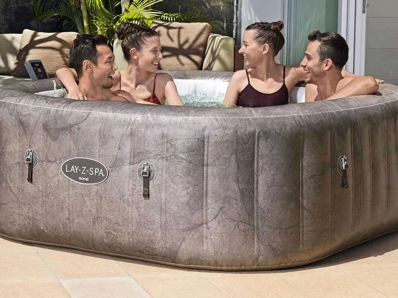 Bestway Lay-Z-Spa Roma AirJet 6001K - 180x180x71 cm - Spa gonflable pour 5-6 personnes