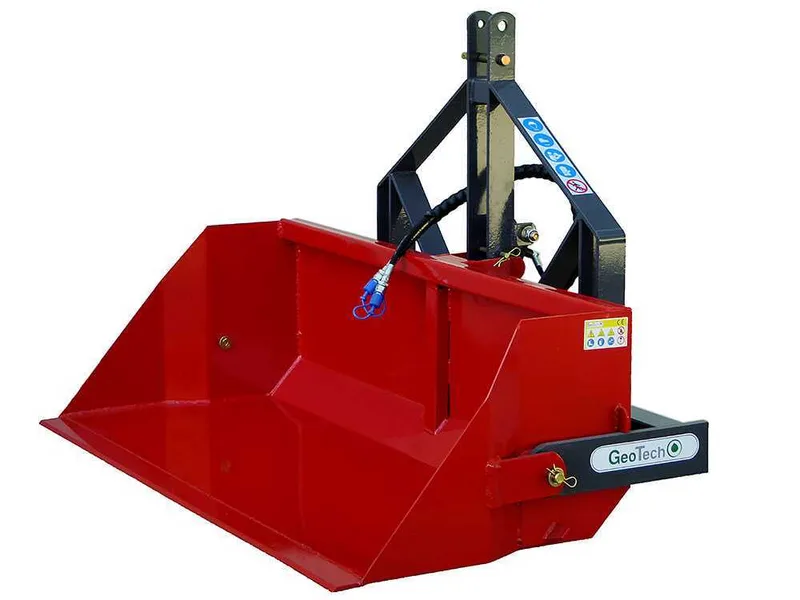 Godet à tracteur hydraulique GeoTech de 160 cm - Série Lourde - Charge 700 kg