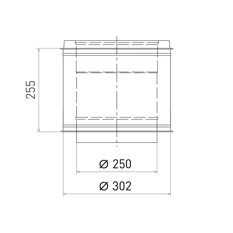 Opsinox conduit de cheminée en acier inoxydable 250 mm élément de longueur B300