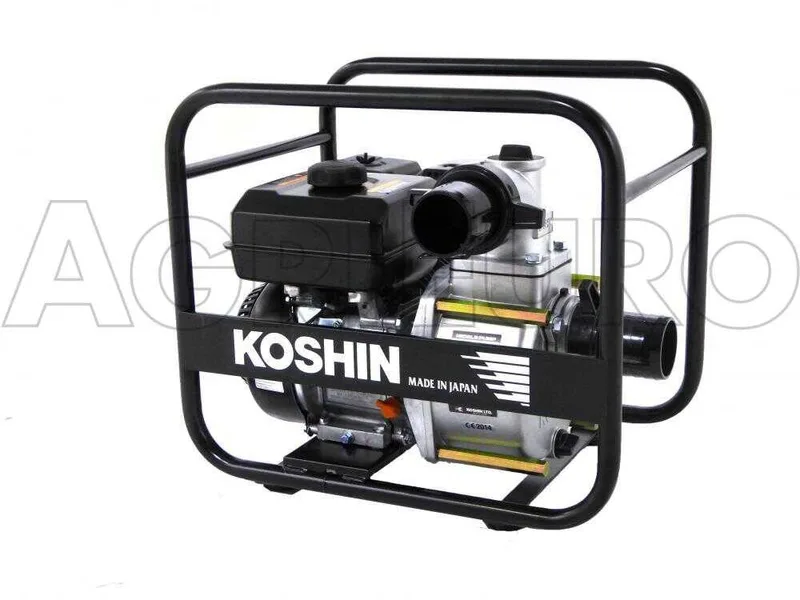 Motopompe thermique Koshin STV-80X pour eaux semi-chargées avec raccords de 80 mm
