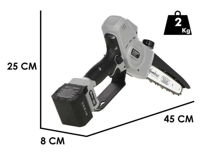 Élagueuse sur batterie Volpi KVS6000 - 21.6V 4 Ah - Barre de 19 cm