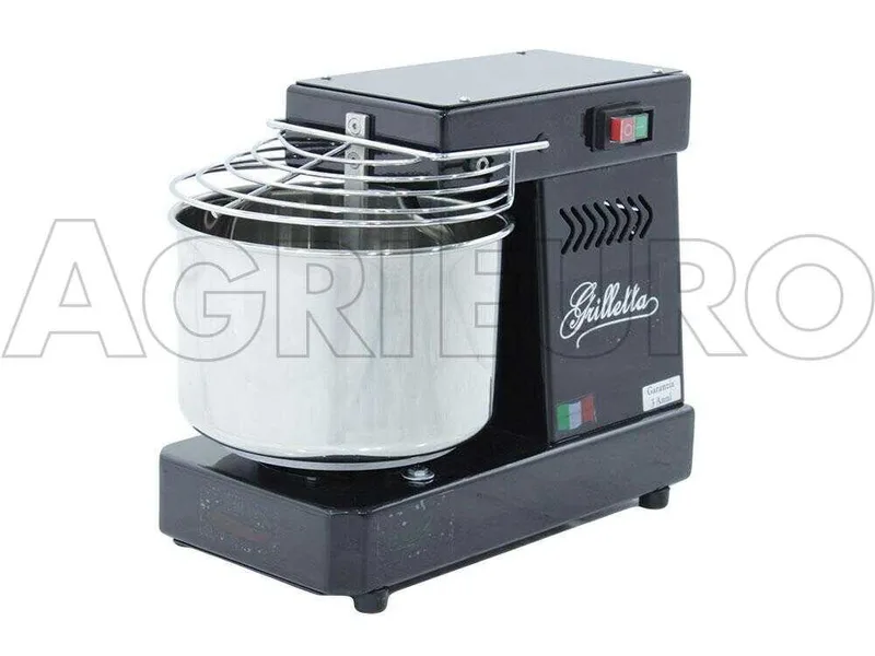 Pétrin à spirale électrique - Famag Grilletta IM 5 Color - Noire 5 kg - 8 L