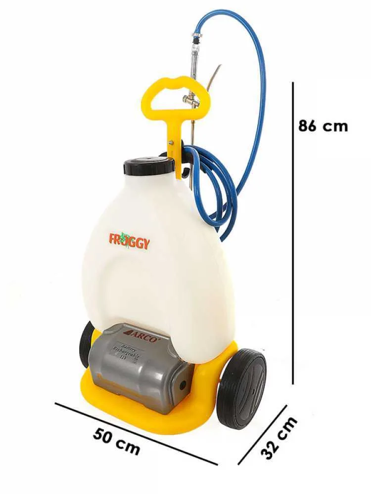 Pompe de pulvérisation à batterie à trolley ARCO Froggy Eco 12 volt - réservoir 20 lt