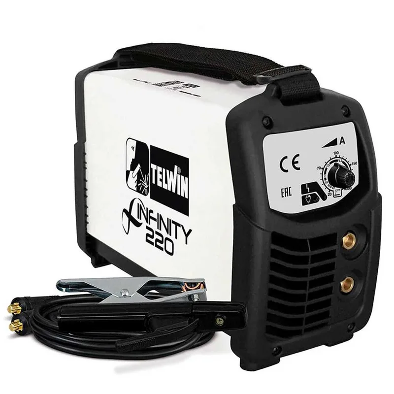 Telwin Infinity 220 – Poste à souder Inverter (MMA, TIG) + Kit, courant continu (DC)