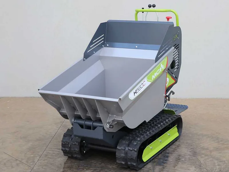Brouette motorisée sur chenilles MCH H560C-GX - Benne dumper hydraulique 500 kg - Transmission hydrostatique
