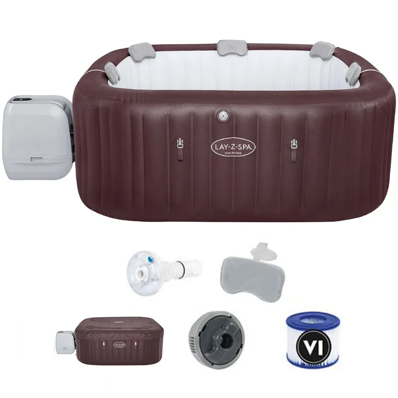 Bestway Lay-Z-Spa Maldives HydroJet Pro 6001U - 201x201x80 cm - Spa gonflable à hydromassage