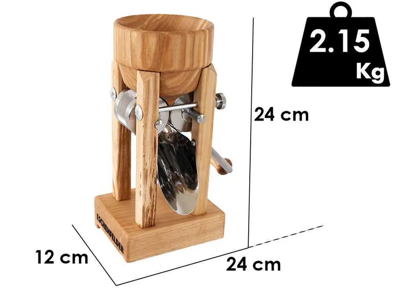 Eschenfelder e1210 150g - Floconneuse manuelle de table en frêne avec rouleaux en acier inoxydable