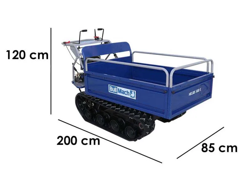 Brouette à moteur à chenilles BullMach Helios 500 E - Caisson extensible hydraulique 500Kg