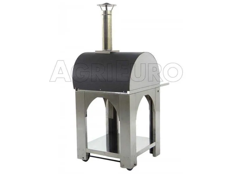 Cibus INOX - Four à bois d'extérieur pour pizza - Capacité de cuisson : 2 pizzas