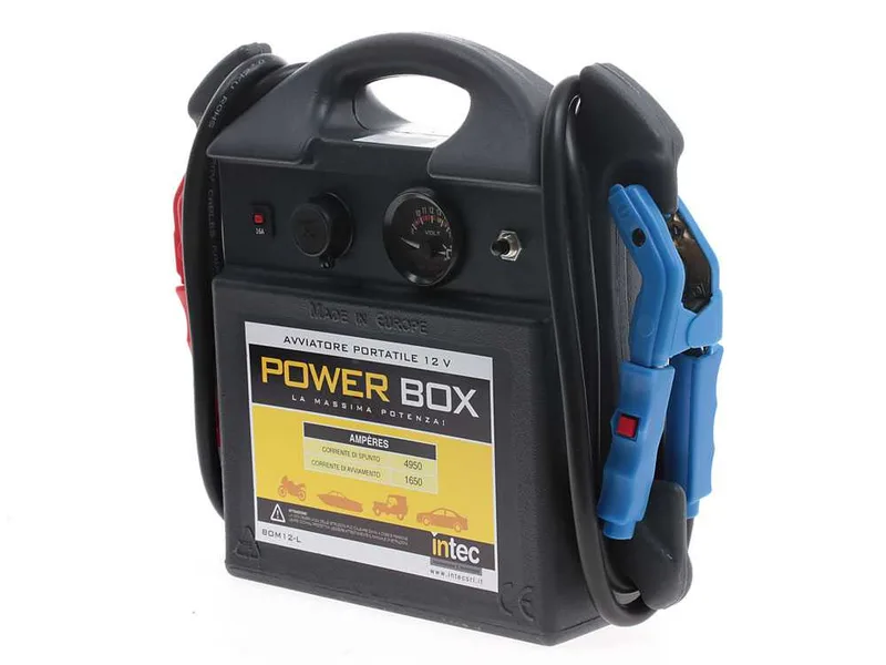 Intec BOM12-L - Démarreur professionnel 12V - portable à batterie - courant de démarrage 1650A