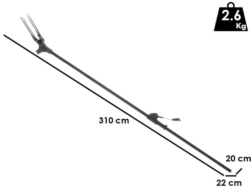 Peigne vibreur électrique à batterie Aima Twist Standard 210-310 cm - Perche aluminium + rallonge