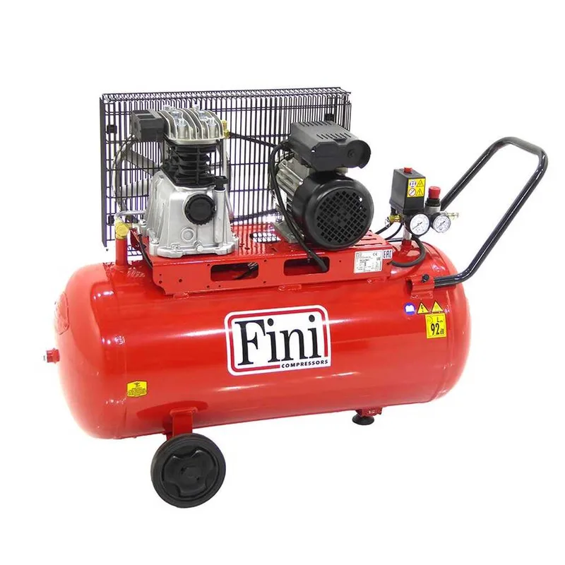 Fini Advanced MK 102 N 90 2M - Compresseur d'air électrique monophasé à courroie - Moteur 2 CV - 90 L