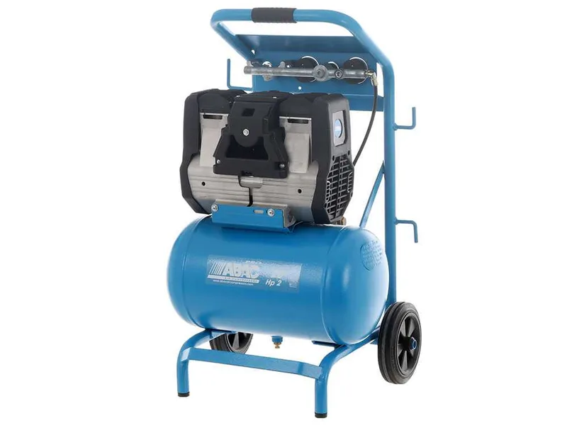 Abac hockenheim OS20P - Compresseur d'air électrique monophasé silencieux, sans huile - Moteur 2 CV - 20 L