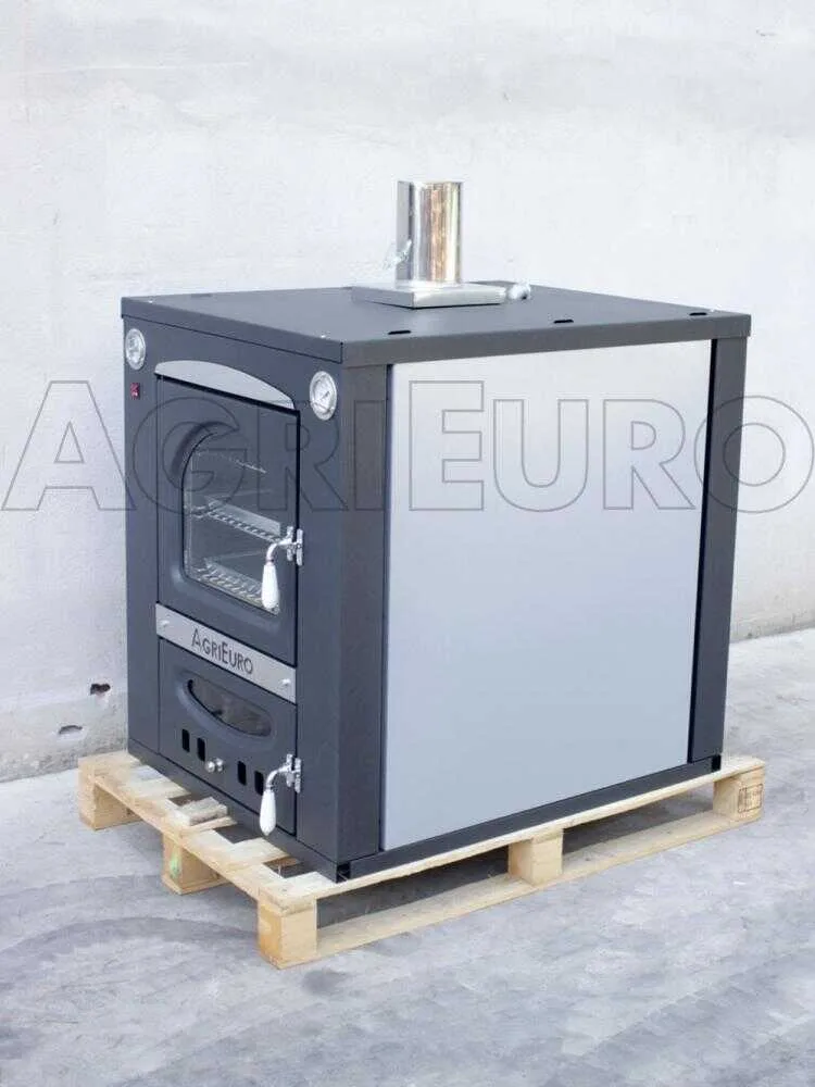 AgriEuro Medius 80 Inc - Four à bois en acier encastrable - Ventilé