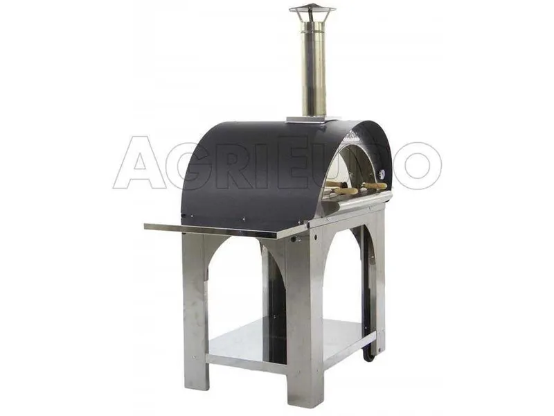 Cibus INOX - Four à bois pour pizza d'extérieur - Capacité de cuisson : 4 pizzas