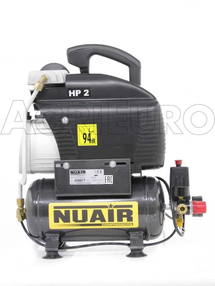 Nuair FC 2/6 - Compresseur électrique portatif monophasé - Moteur 2 CV - 6 L
