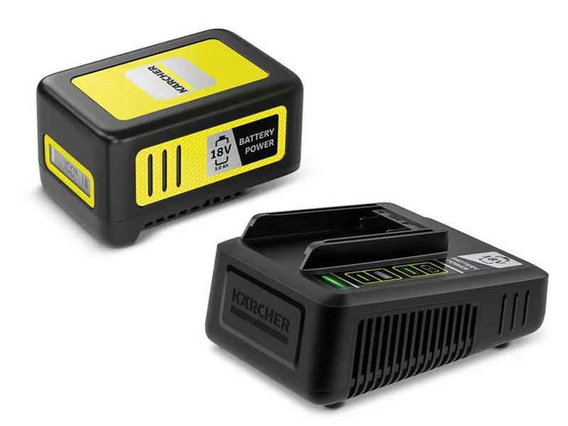 Starter Kit Chargeur de batterie et batterie Karcher de 18 V de 5 Ah