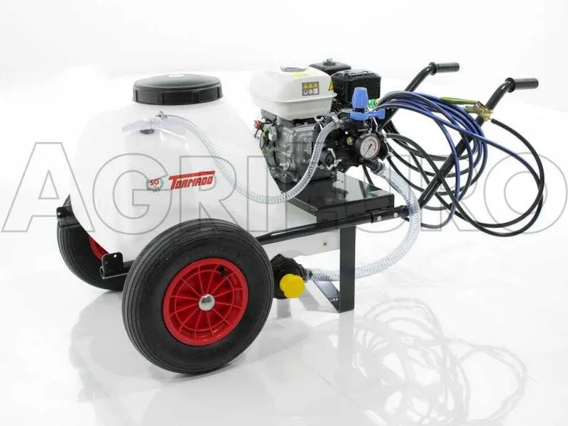 Groupe motopompe de pulvérisation Comet MC 25 - Honda GP 160 et chariot avec cuve 80 L