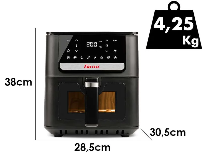 Girmi FG84 EcoFrit Crisp - Friteuse à air chaud 6,5 L