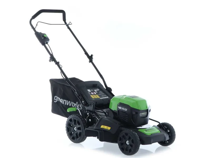 Greenworks GD48LM46 - Tondeuse à gazon à batterie 48V/4Ah - Coupe 46 cm