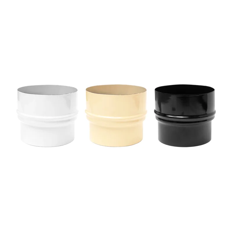 Extension de tuyau de poêle / conduit de fumée émaillé 120 mm - 150 mm blanc