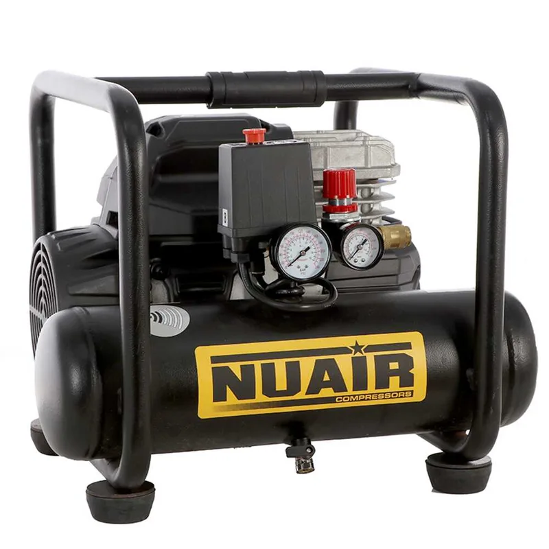 Nuair SIL 244/6 - Compresseur d'air électrique portatif monophasé silencieux, oil-less - Moteur 1.5 CV - 6 L