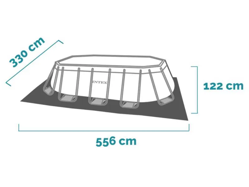 Intex Prisma Frame 26796NP - 503x274x122 cm - Piscine Ovale