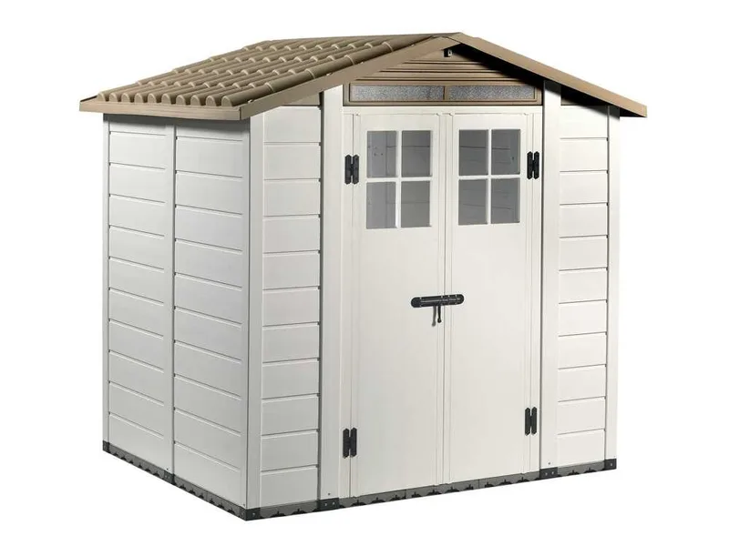 Garofalo Tuscany Evo 200 - Abri de jardin - Avec fenêtres et porte à double battant - 202,5 x 162,5 x 216 cm