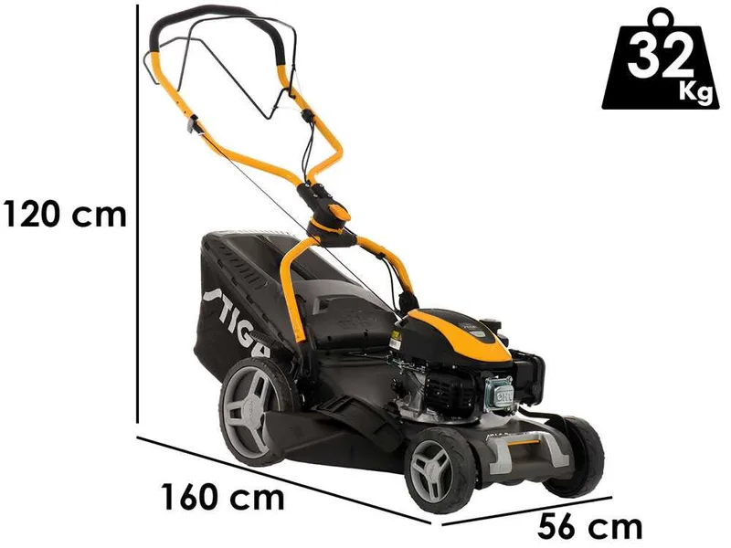 Stiga COMBI 748 S - Tondeuse à gazon thermique tractée - 4 en 1 - Moteur ST 140