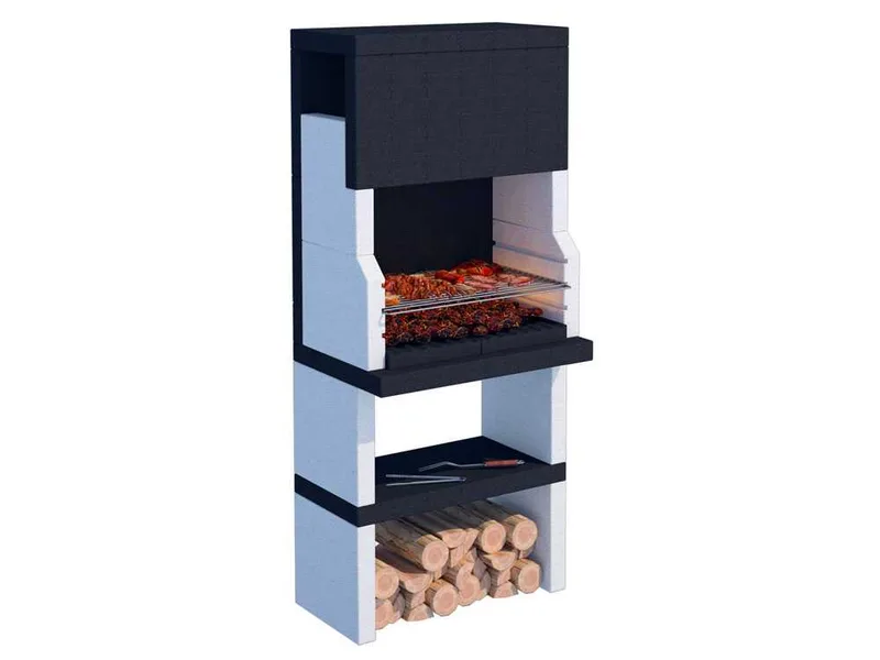 Linea VZ Stoccolma - Barbecue à bois et charbon en maçonnerie