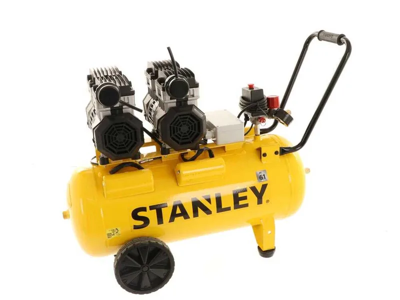 Stanley DST 300/8/50-2 - Compresseur d'air électrique monophasé silencieux, oil-less - Moteur 2.6 CV - 50 L