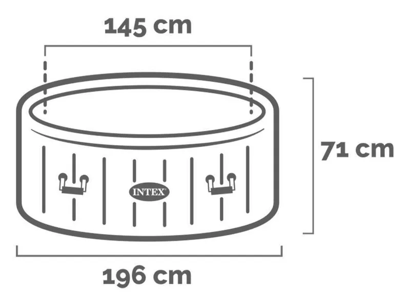 Intex Ronde Greywood Deluxe 28440EX - Ø196x71 cm - Spa gonflable à hydromassage