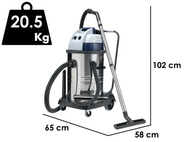 Nilfisk VL100-75 EU GO - Aspirateur professionnel - Bidon en acier inox de 75 L - 2000W