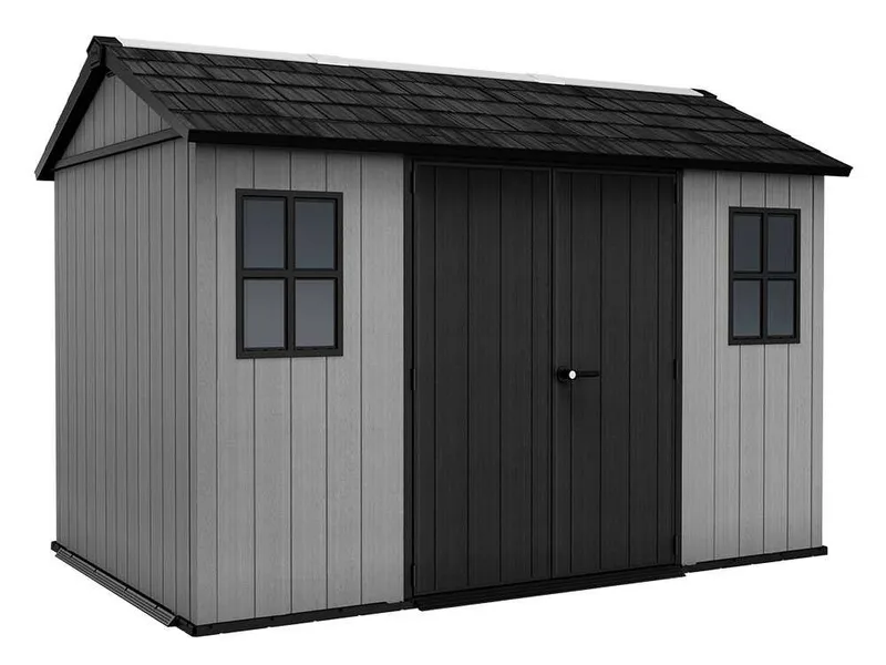 Keter Newton plus 7511/1175 gris - Abri de jardin avec fenêtres - 230 × 350 × 246 cm