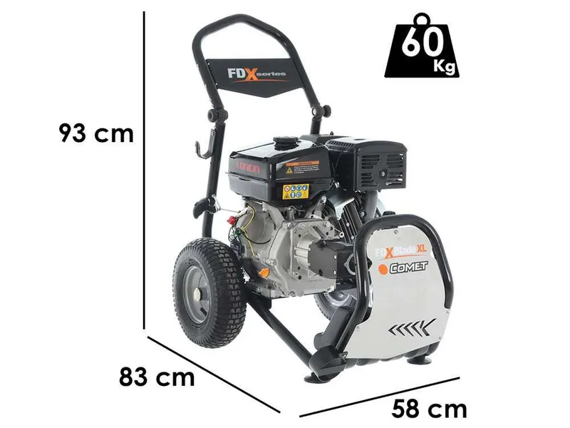 Nettoyeur thermique haute pression Comet FDX Blade XL 13.15 - Moteur Loncin G390F - 12 HP - 310 Bar