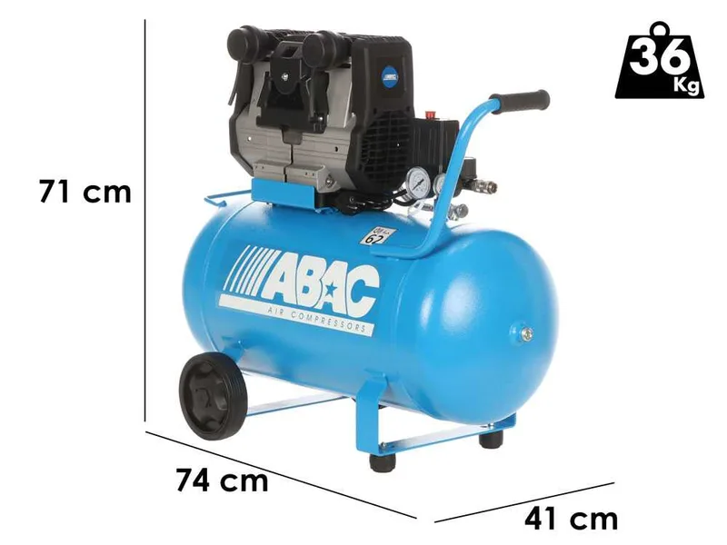 Abac montecarlo quiete OS20 - Compresseur d'air électrique monophasé silencieux - Oil-less - 2 CV - 50 L