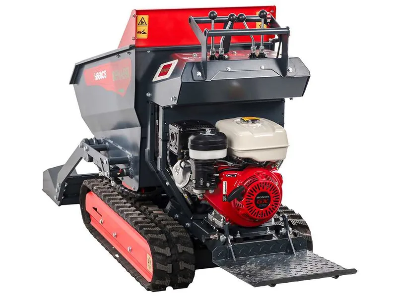 Benassi H660CS - Brouette à moteur sur chenilles - Benne dumper hydraulique avec pelle - Capacité charge 600 Kg - Transmission hydrostatique