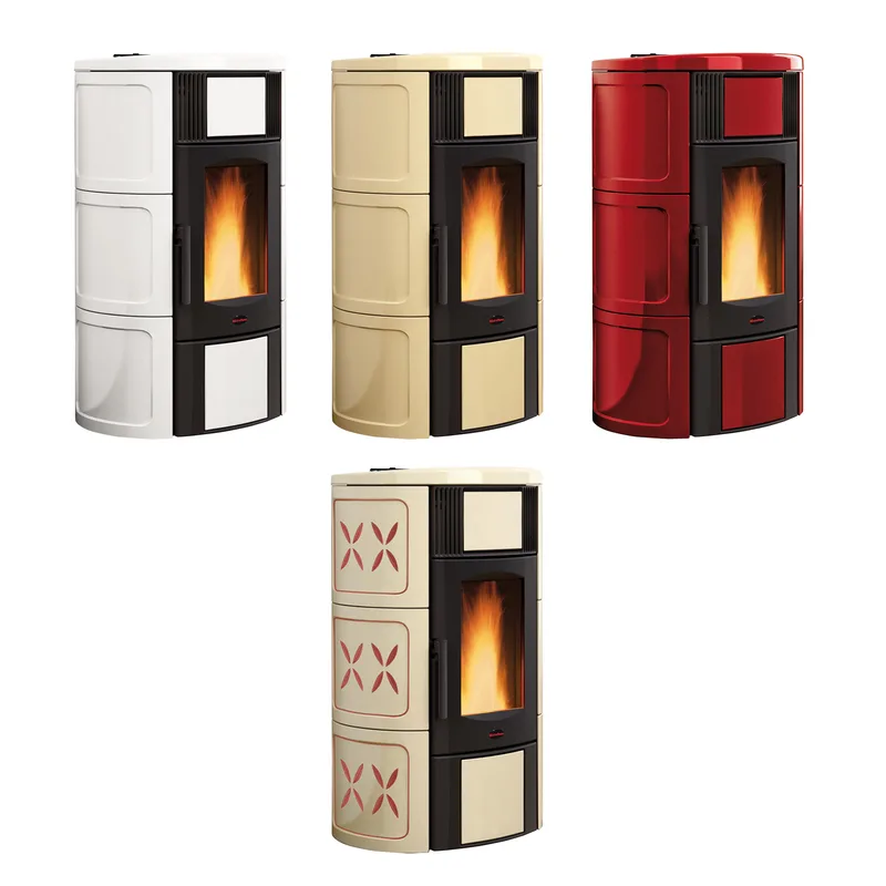 Extraflame Iside Idro H15 poêle à granulés bouilleur Majolique Parchemin
