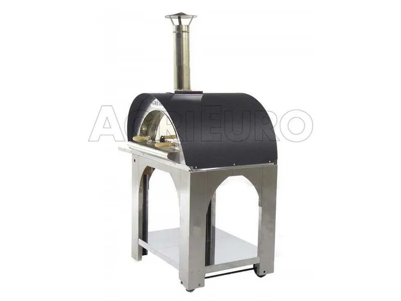 Cibus INOX - Four à bois pour pizza d'extérieur - Capacité de cuisson : 4 pizzas
