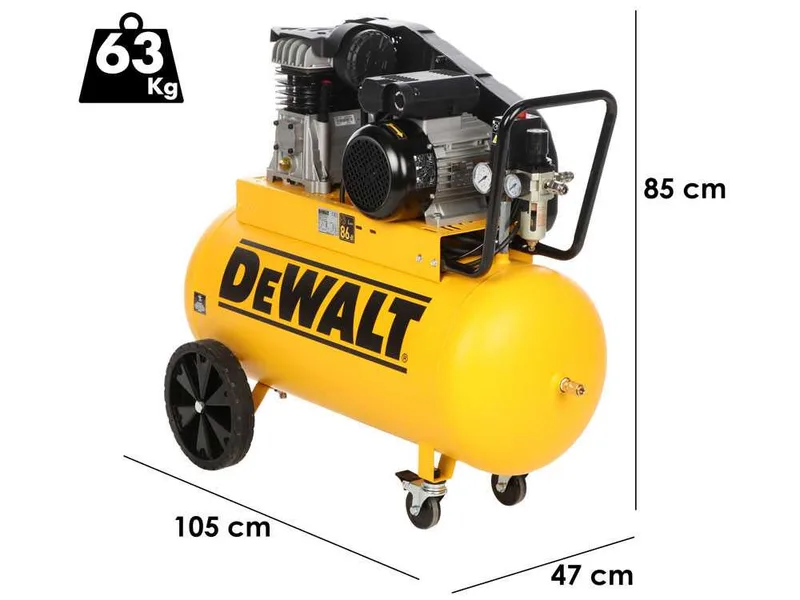 DeWalt DXCMB3M101HE - Compresseur d'air électrique par courroie - Moteur 3 CV – 100 L
