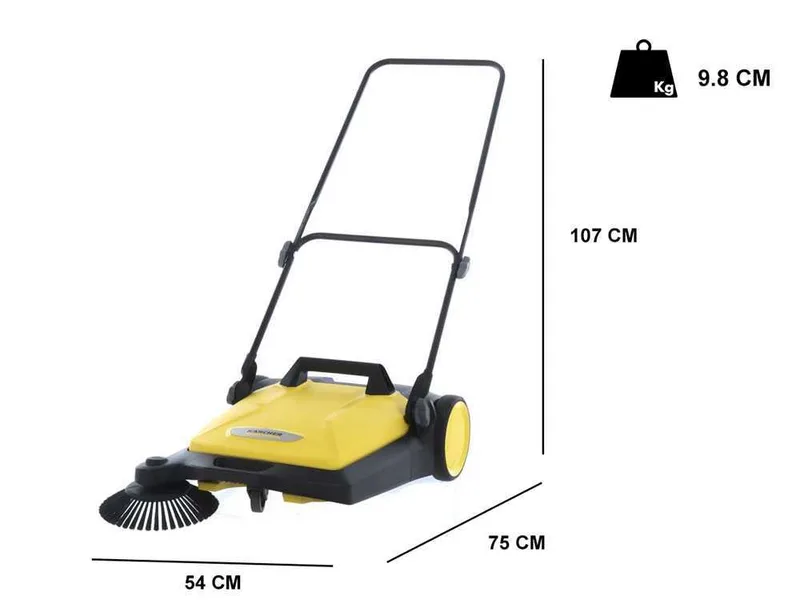 Kärcher S 4 - Balayeuse manuelle avec bac de ramassage - compartiment de récolte 20 litres