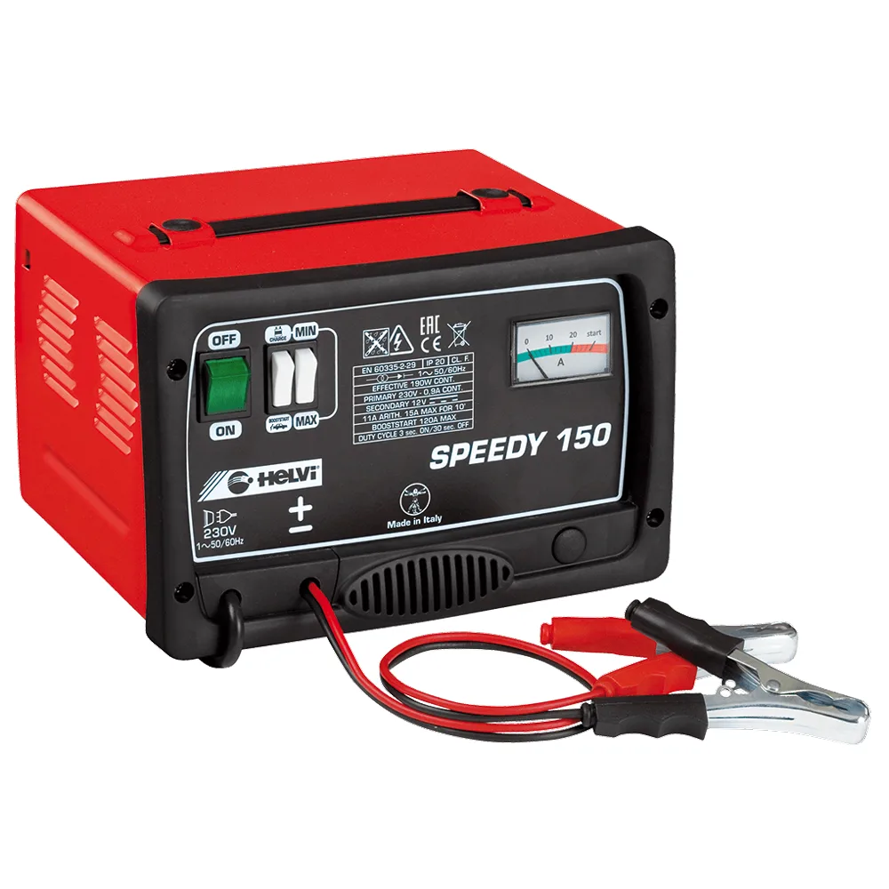 Helvi Speedy 150 - Chargeur de batterie et démarreur portable - 12V - Monophasé