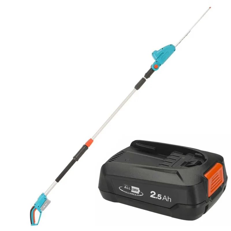Gardena THS 42/18V P4 - Taille-haie électrique sur perche télescopique - Batterie au lithium 18V/2,5Ah