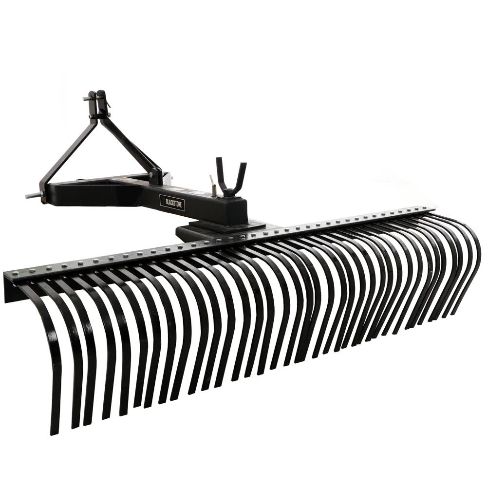 Râteau pour tracteur lourd Blackstone B-HLRK 210 avec raccord à 3 p oints - Série Heavy Duty