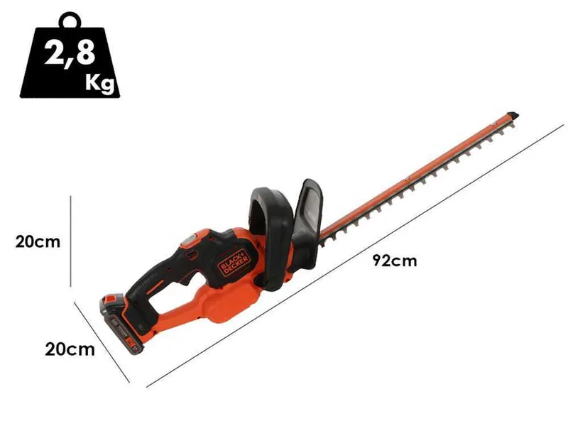 Black & Decker GTC18452PC-QW - Taille-haie à batterie - Batterie au lithium 18V 2Ah