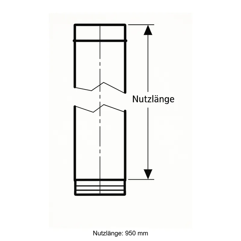 Schiedel PRIMA PLUS élément de tube 1000mm Ø150 mm simple paroi mat