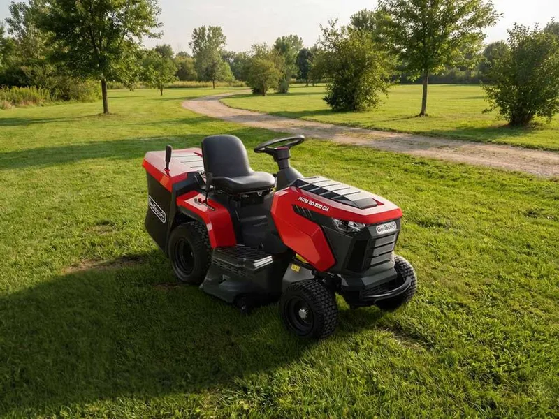 GeoTech Pro PRTM 180-1020 CM - Tracteur tondeuse - Boîte mécanique - Bac de ramassage
